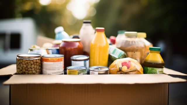 box filled with food