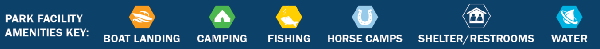 Park facility amenity key icons