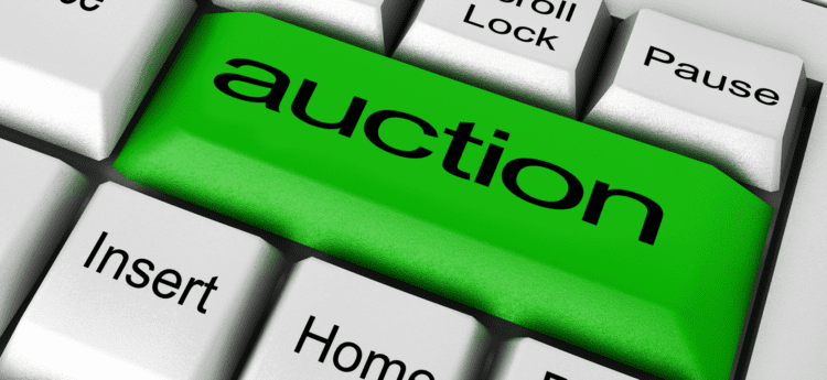 Word auction on keyboard