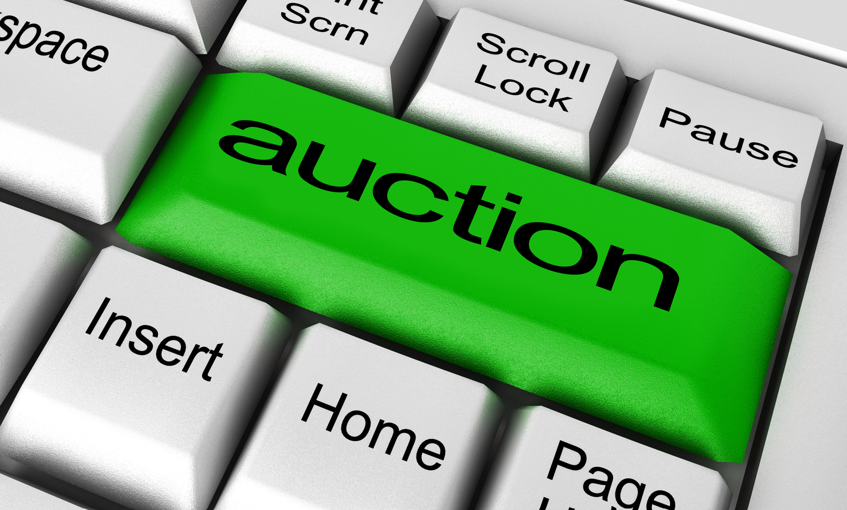Word auction on keyboard