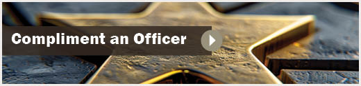 Gold start with compliment an officer words on top of image