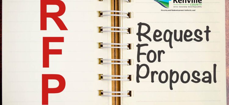 Request for Proposal text on notebook