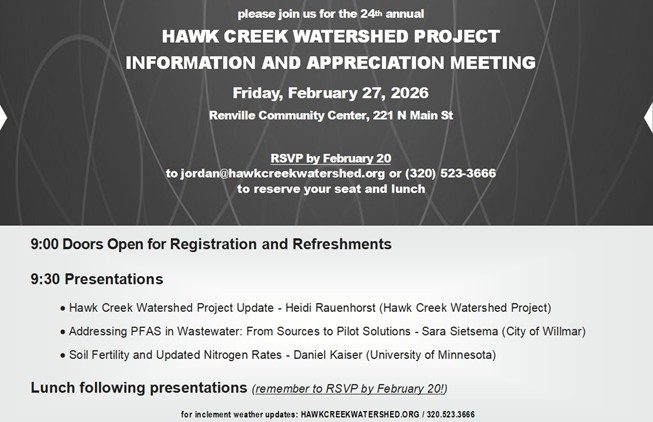 Graphic with meeting info