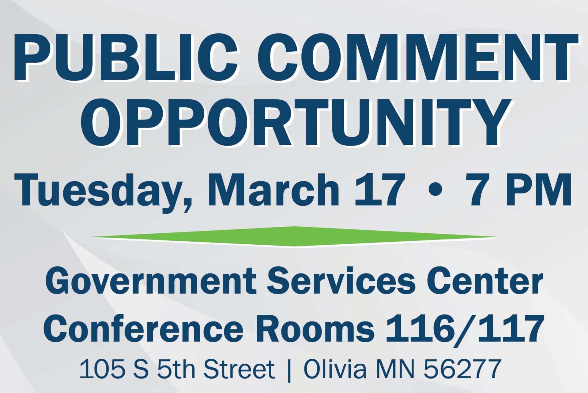 Text: Public Comment Opportunity