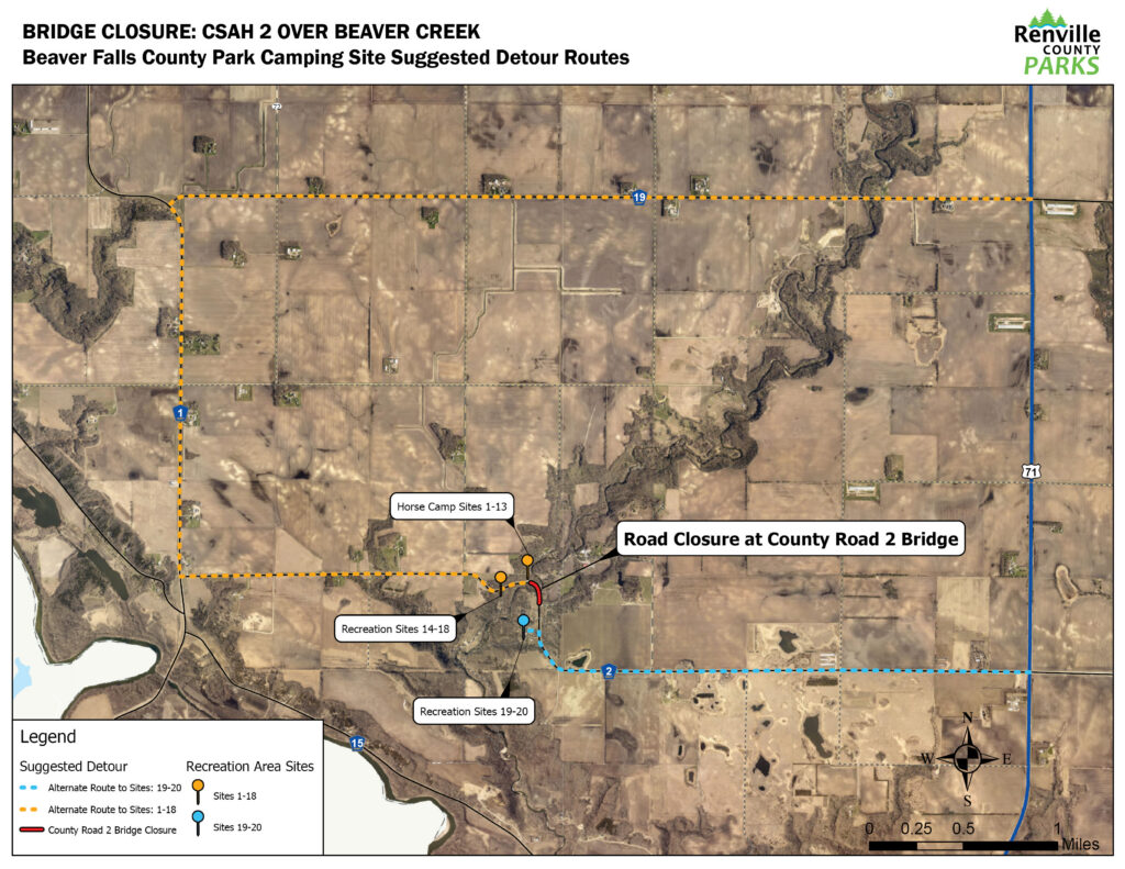 Road detour map