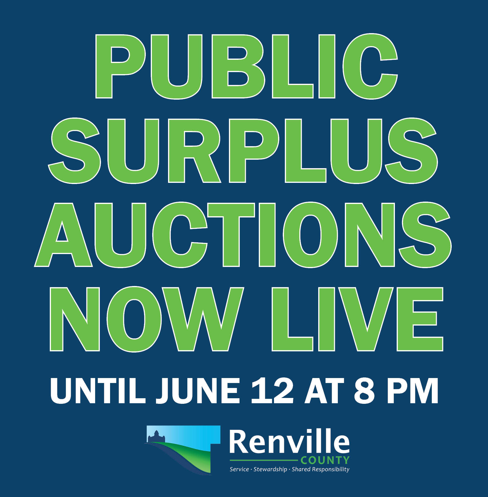 Public Surplus Auctions Now Live Until June 12 at 8 p.m.