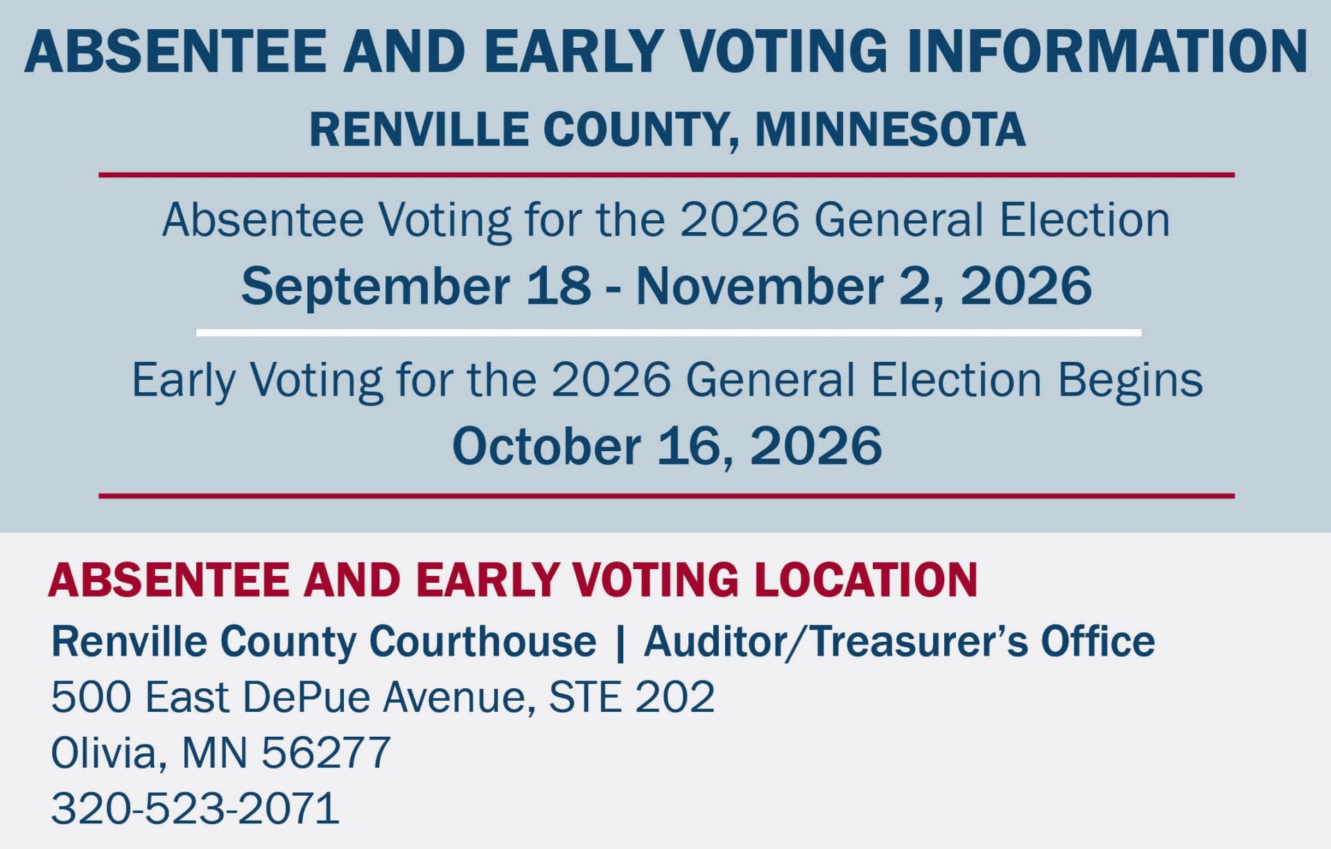 General Election Voting Info